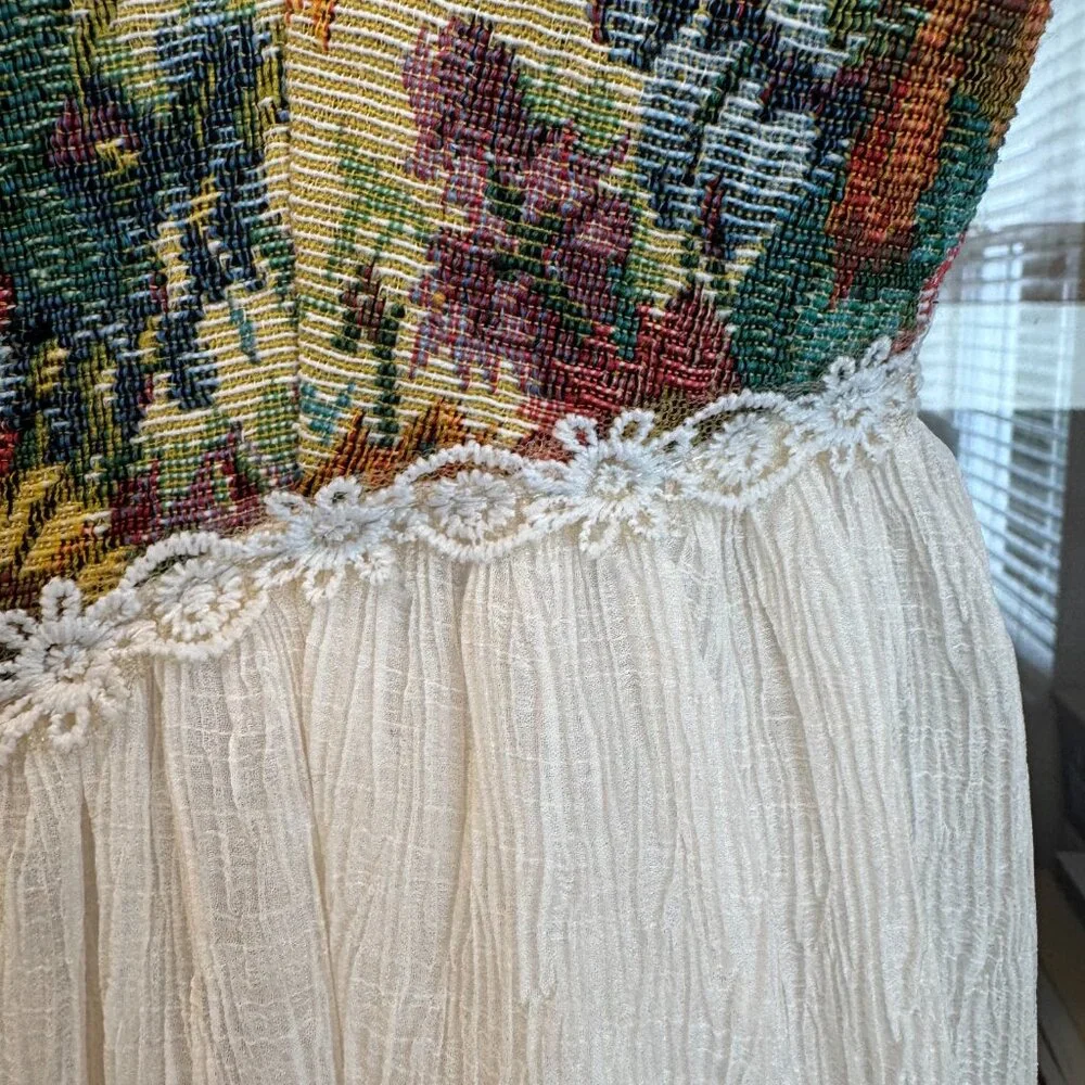 Garden Corset Mini Dress Cottagecore Fairy Romanticcore Size S